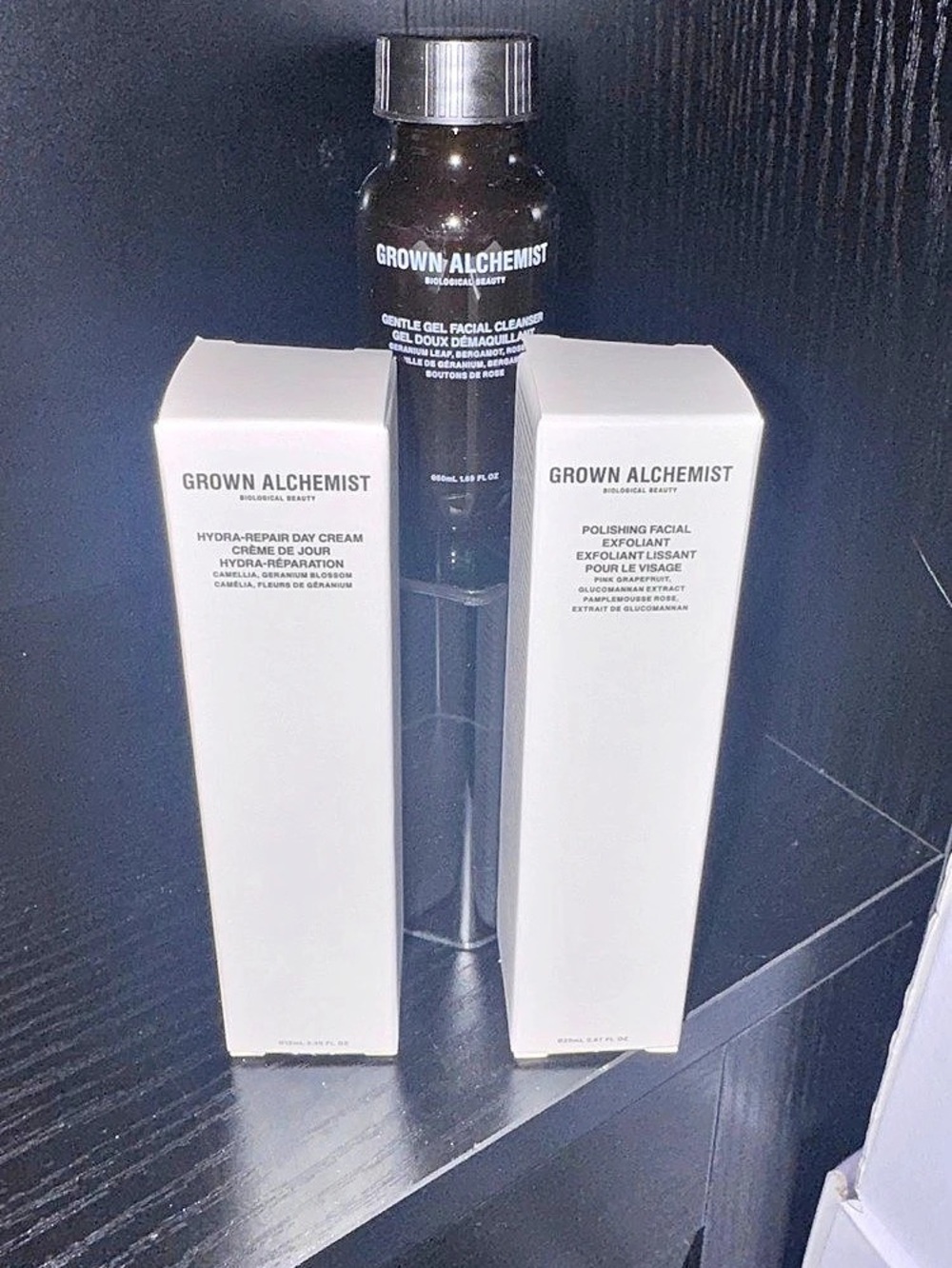 Grown Alchemist Skincare Routine Set (Hydra-Repair Day Cream, Polishing Facial
